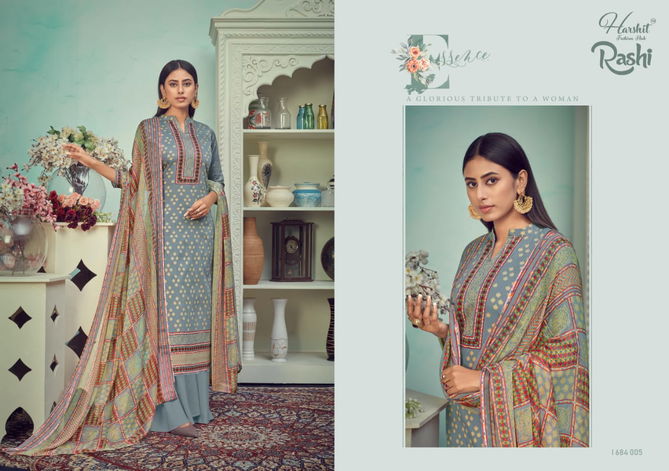 Harshit Rashi Viscose Latest Fancy Casual Wear Pure Viscose Rayon Digital Style Print with Swarovski Diamond Work Designer Dress Material Collection
