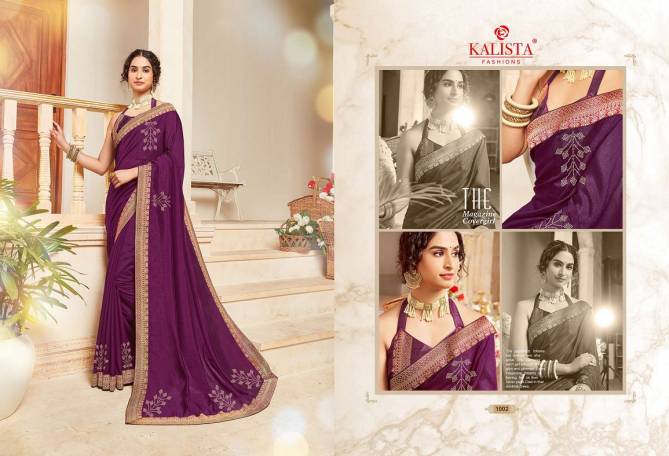 Kalishta Your Choice Exclusive Festival Wear Designer Vichitra Silk Saree Collection

