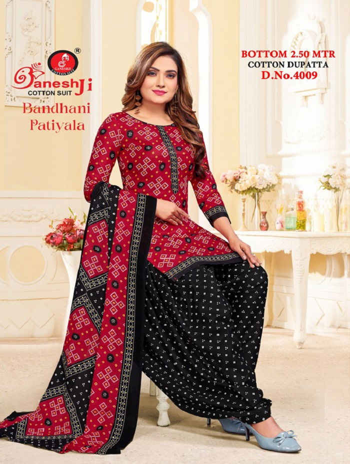 Bandhani Vol 4 By Ganeshji Patiyala Indo Cotton Dress Material Wholesale Clothing Distributors In India
