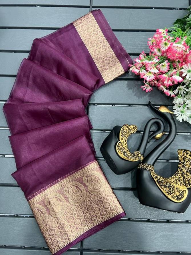SF 591 By Laabh Pure Orgenza Weaving Saree Surat Wholesale Market
