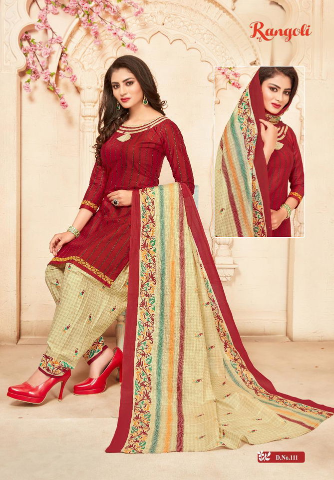 KCF Rangoli Patiyala 1 Fancy Latest Designer Regular Wear Ready Made Printed Cotton Collection
