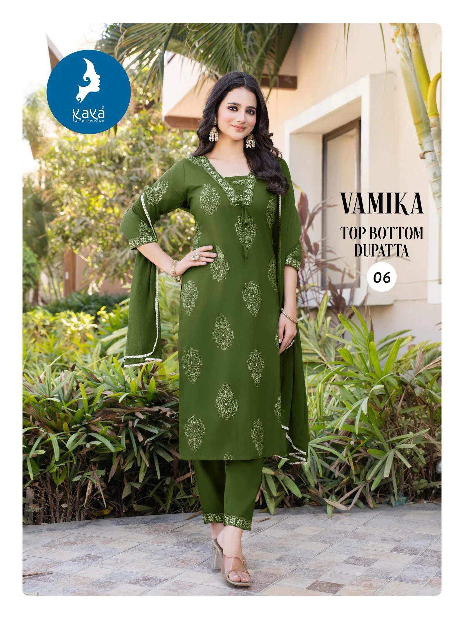 Vamika By Kaya Rayon Printed Kurti With Bottom Dupatta Orders In India