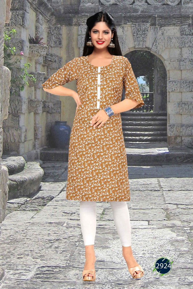 Trendy Shivi 1 Latest Fancy Regular Casual Wear Rayon Printed Designer Kurtis Collection
