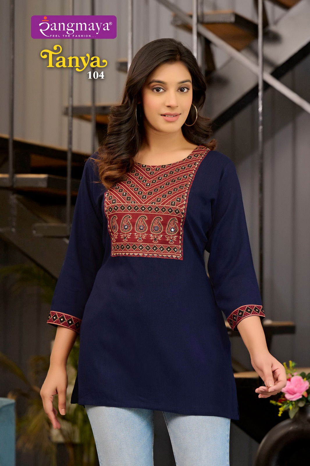 Tanya By Rangmaya Rayon Tunic Ladies Top Suppliers In India