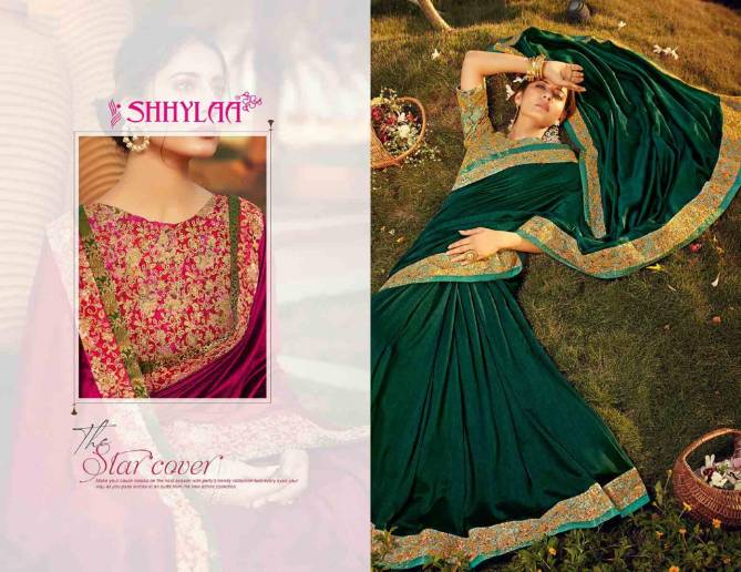 SHHYLAA CHARBAGH VOL-3 DIGITAL PRINTS AND EMBROIDERY WORK LATEST FANCY DESIGNER  SAREE COLLECTION