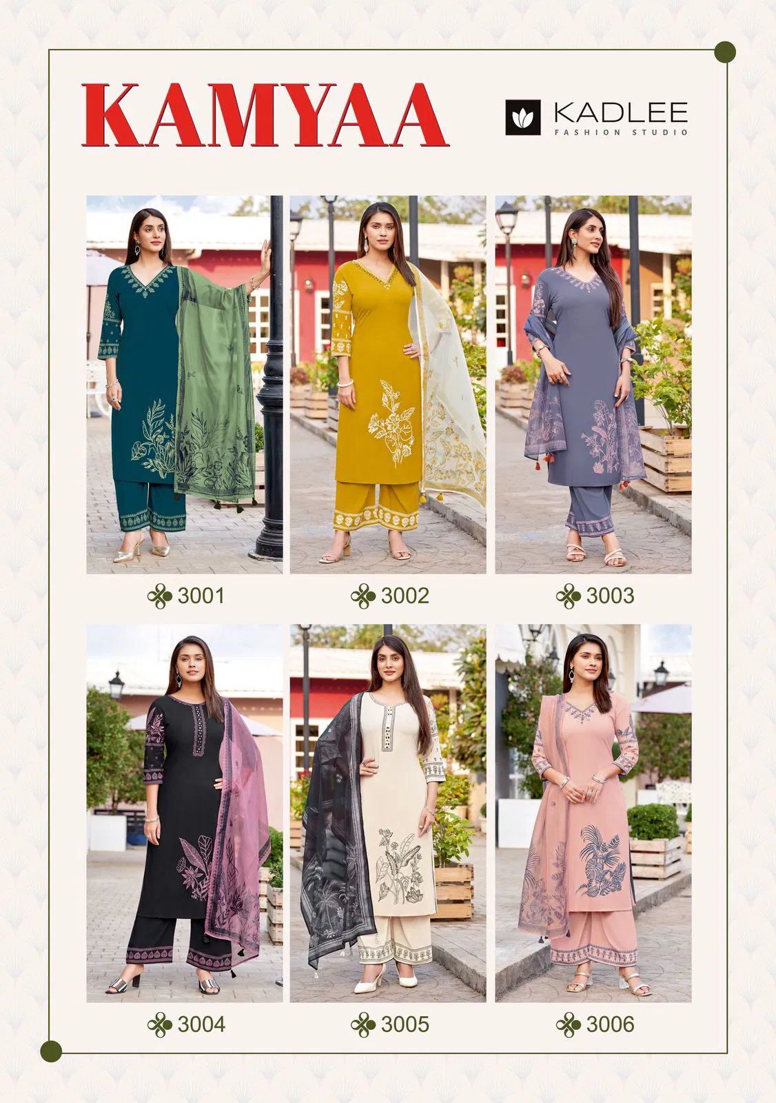 Kamyaa By Kadlee Rayon Printed Designer Kurti With Bottom Dupatta Orders In India