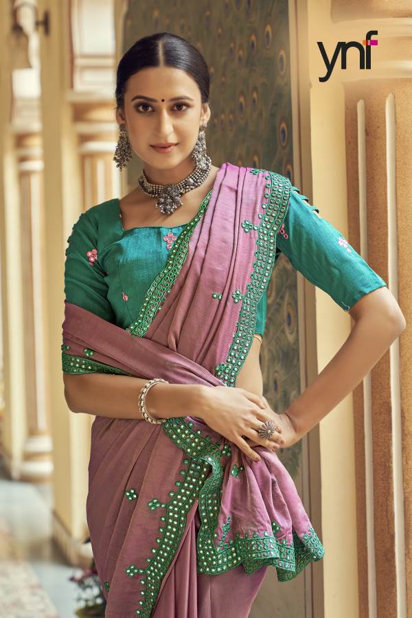 Ynf Cotton Mirror Fancy Festive Wear Cotton Silk Designer Saree Collection