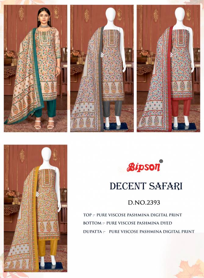 Bipson Safari 2393 Printed Pashmina Dress Material Catalog
