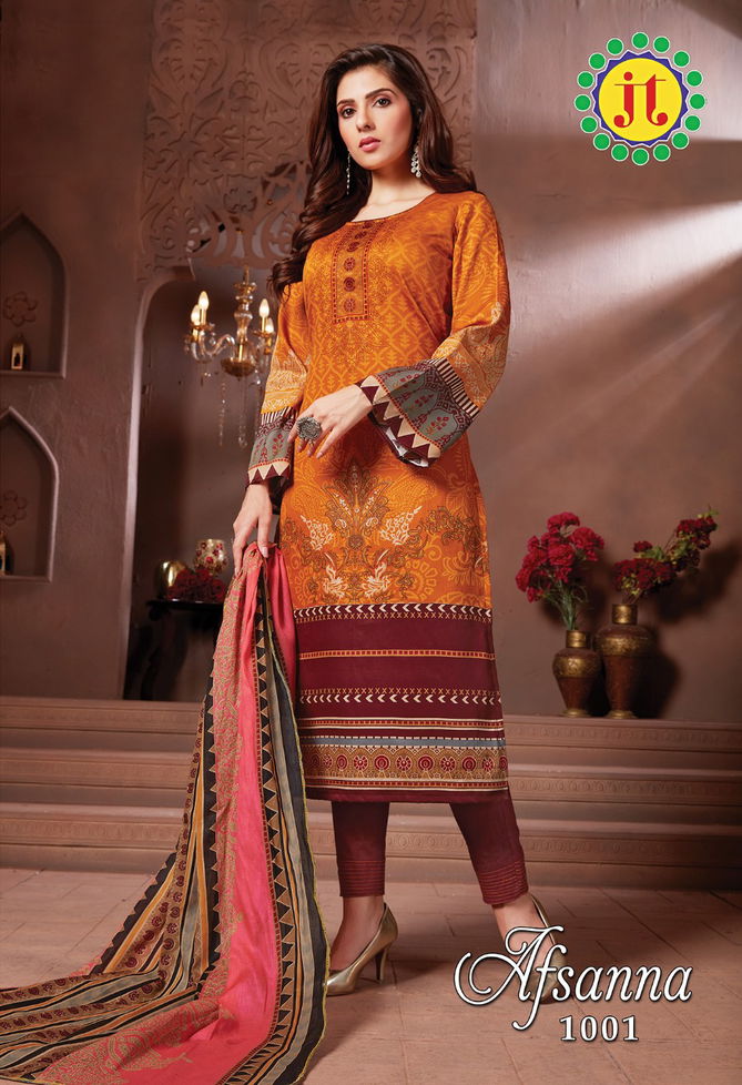 Jt Afsana Latest Fancy Designer Regular Casual Wear Printed Cotton Dress Material Collection
