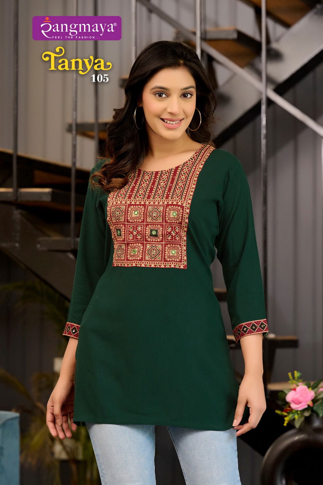 Tanya By Rangmaya Rayon Tunic Ladies Top Suppliers In India