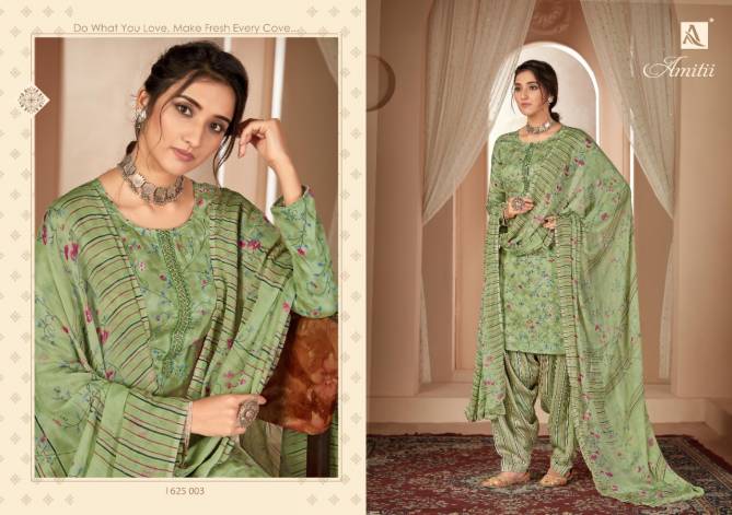Alok Amitii Latest fancy Designer Fancy casual wear Pure Jam Digital Style Printed Embroidery Cotton Dress Material
