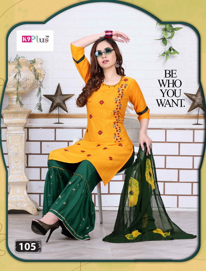 K9 Plus Pari Latest Fancy Ethnic Wear Rayon With Embroidery Work  Pattern Readymade Salwar Suit Collection
