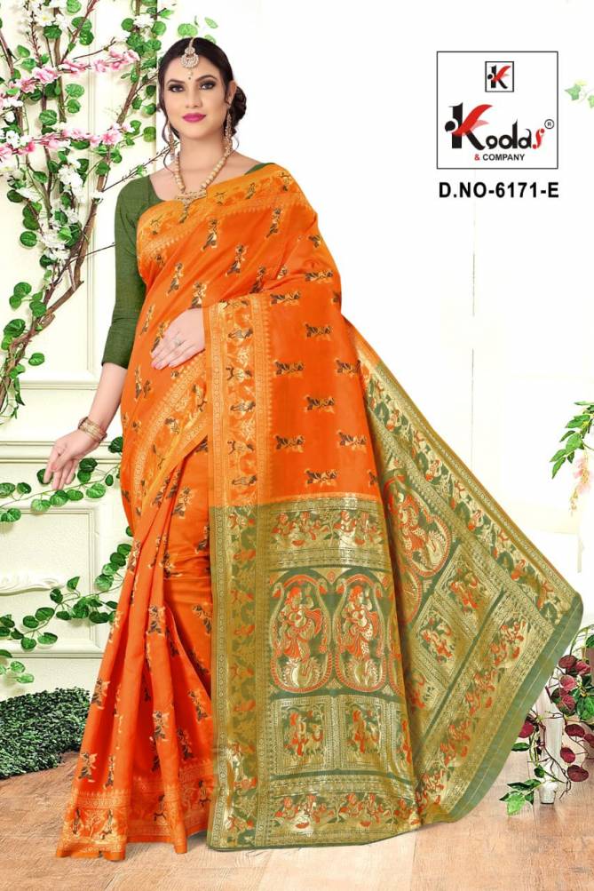 Kanishka 6171 Latest Festive Wear Rich Silk Designer Saree Collection
