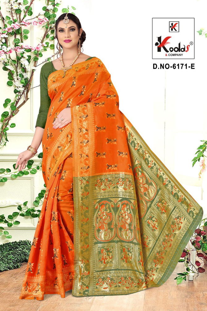 Kanishka 6171 Latest Festive Wear Rich Silk Designer Saree Collection
