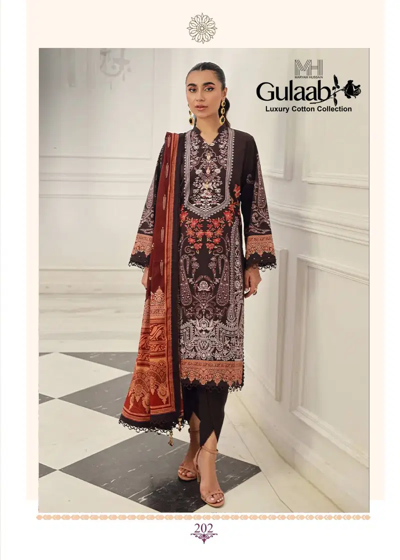  Gulab Vol 2 By Mh Karachi  Cotton Dress Wholesale Suppliers In India