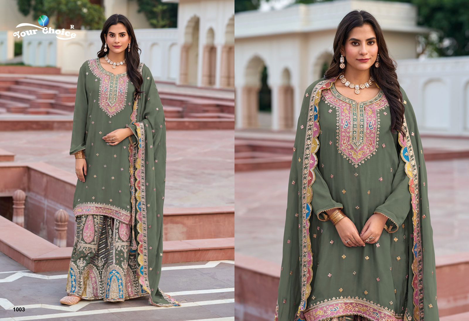 Zeenat By Your Choice Chinon Readymade Suits Wholesale Shop In Surat