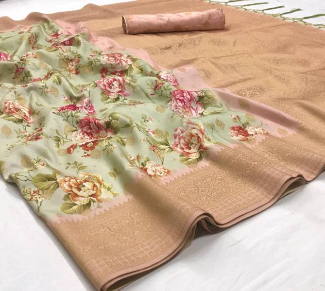 Latest Designer Daily Wear Beautiful Printed Silk Saree Collection 