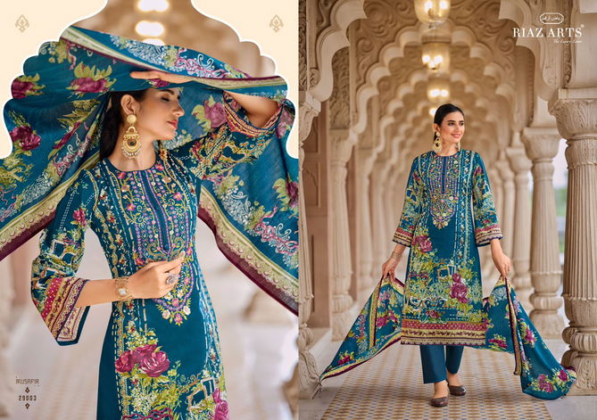 Musafir Vol 18 By Riaz Arts Karachi Lawn Digital Printed Dress Material Orders In India