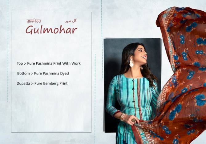 Bipson Gulmohar Pashmina Printed Casual Wear Dress Material Collection