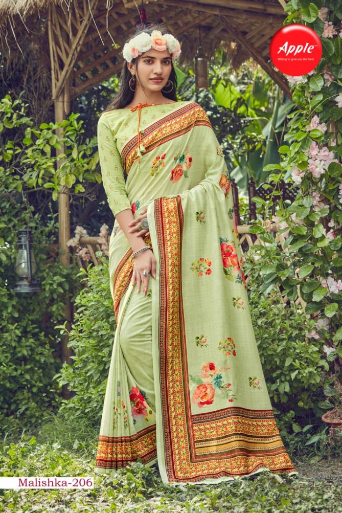 Apple Malishka 2 Festive Wear Muslin Silk Designer Saree Collection