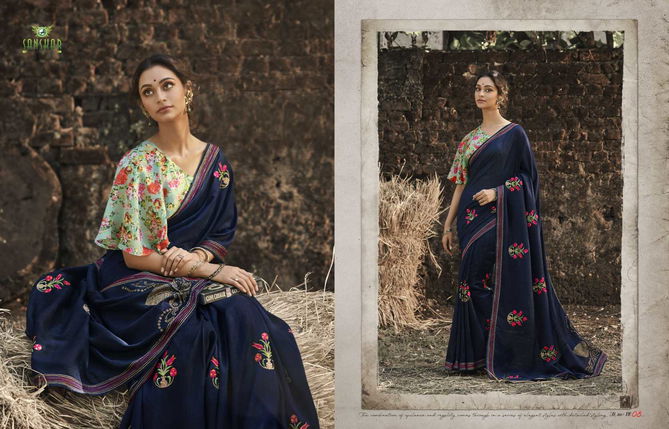 Sanskar Madhubala Exclusive Wear Georgette Stylish Latest Saree Collection