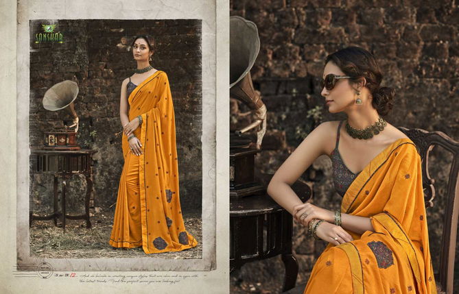 Sanskar Madhubala Exclusive Wear Georgette Stylish Latest Saree Collection