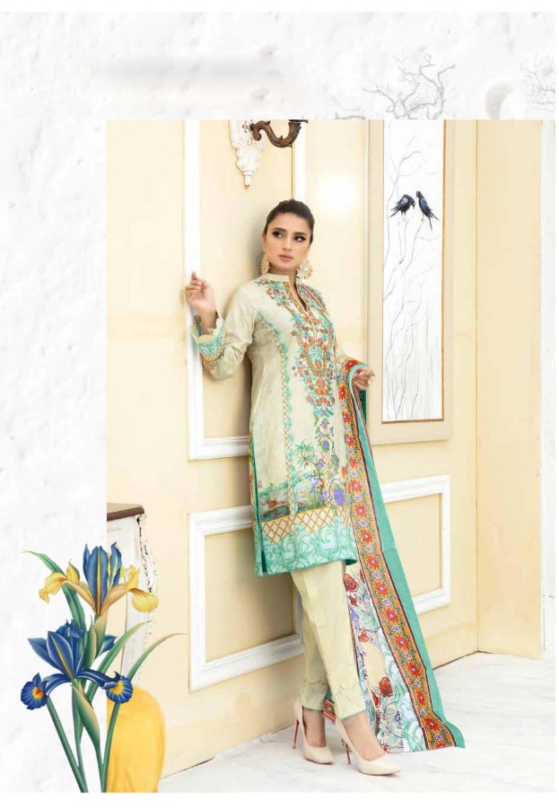 Te Karachi 1 Cotton Regular Wear Cotton Printed Dress Material Collection