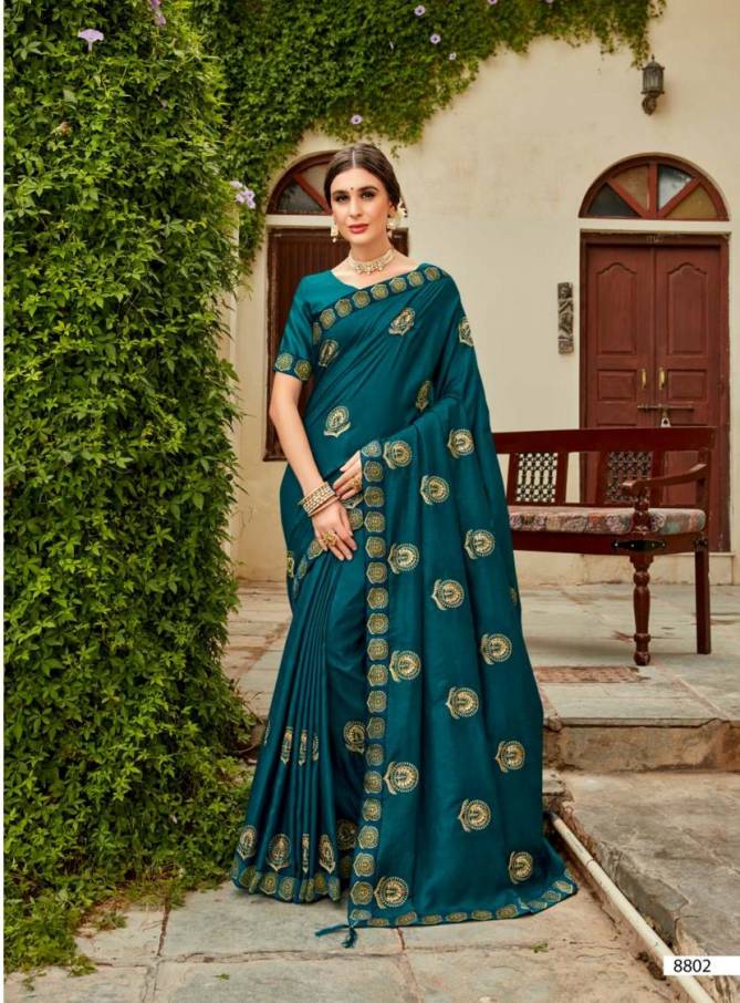 Kalista Super Hit Exclusive Wear Silk Embroidery Work Saree Collection