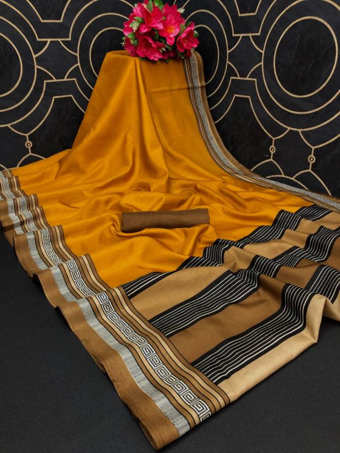 Monalisha 2 Fancy Casual Wear Printed Silk Latest Saree Collection