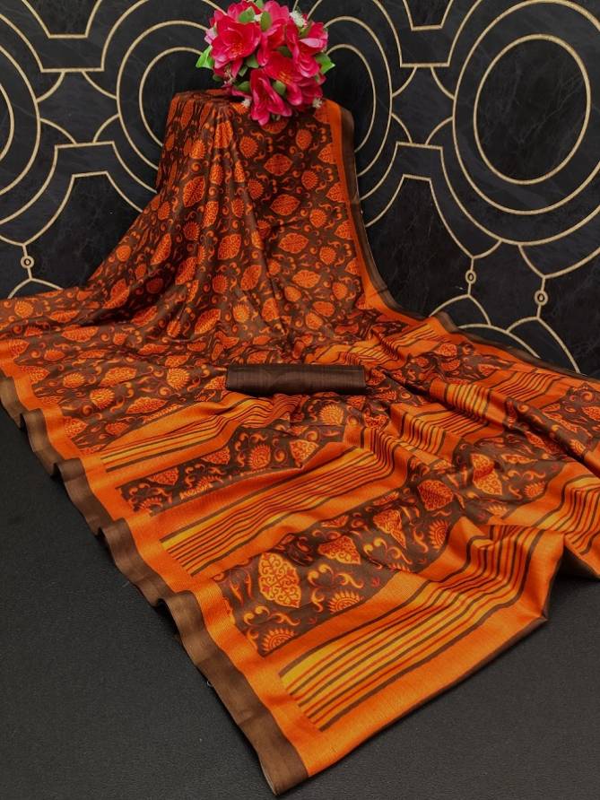 Monalisha 2 Fancy Casual Wear Printed Silk Latest Saree Collection
