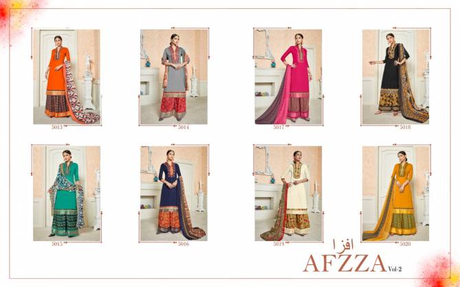 Ravi Afzza 2 Jam Satin Embroidery Festive Wear Jam Satin Salwar Kameez Collection