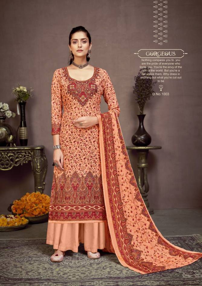 Roli Moli Aaliza Winter Exclusive Wear Pashmina Jacquard Print Dress Collection 