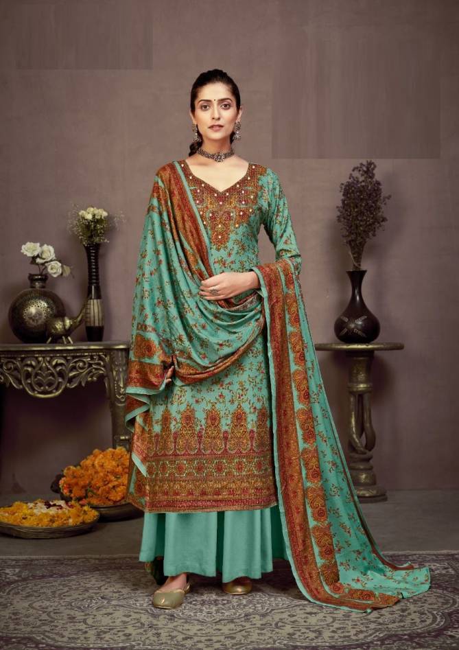 Roli Moli Aaliza Winter Exclusive Wear Pashmina Jacquard Print Dress Collection 