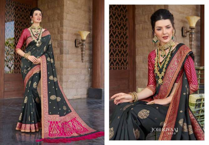 Joh Rivaah Jewel 5901 Wedding Wear Silk Designer Heavy Saree Collection