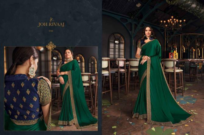 Joh Rivaaj 5701 Fancy Wedding Wear Heavy Latest Designer Embroidery Saree