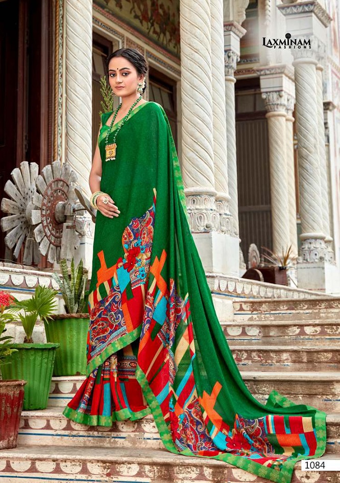 Laxminam Shruthi Casual Wear Georgette Latest Fancy Designer Saree Collection