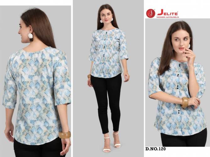 Jelite Tulip 4 Western Ladies Polyester Fancy Printed Top Collection