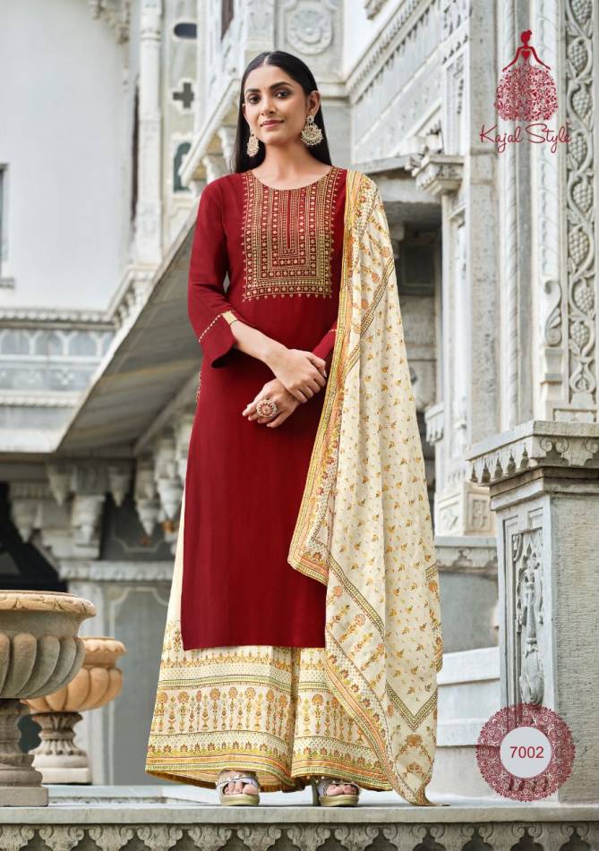 Gulzar 7 Festive Wear Heavy Rayon Print With Embroidery Ready Made Collection