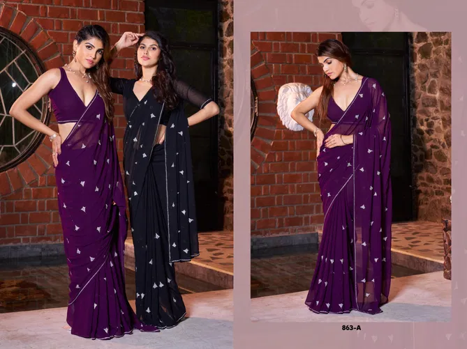 Mehek 863 A and B Designer Party Wear Sarees Wholesale In India