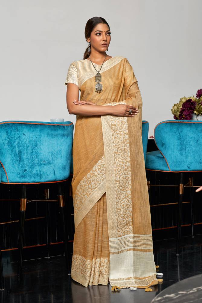 Sangam Glory Linen Thread Work Festive Wear Designer Saree Collection