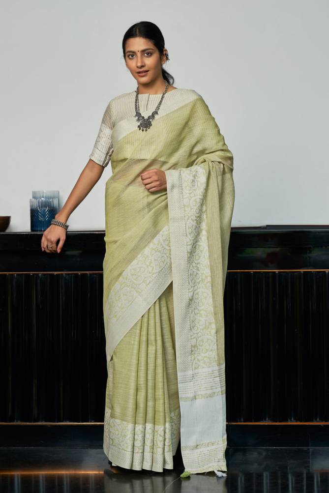 Sangam Glory Linen Thread Work Festive Wear Designer Saree Collection