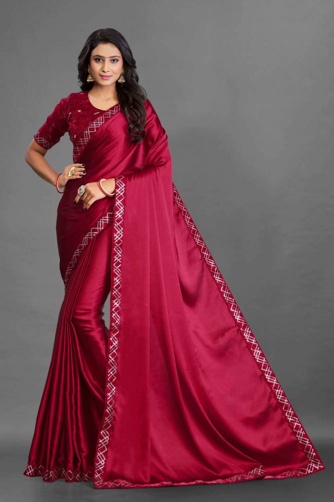 S 2042 Festive Party Wear Satin Silk Fancy Designer Saree Collection
