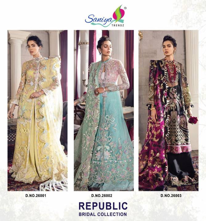 Saniya Republic 1 Wedding Wear Embroidery Heavy Pakistani Salwar Kameez Collection