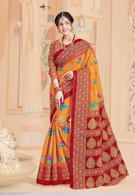 Buy Silk Woven Multi Colour Designer Saree Online : 256843 -