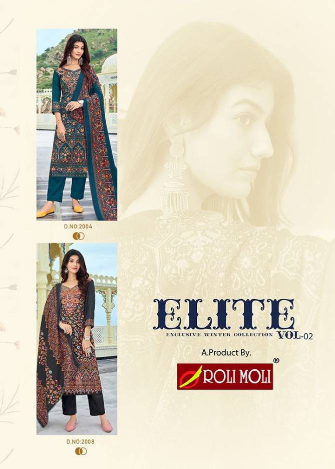 Roli Moli Elite 2 Winter Casual Wear Pashmina Designer Dress Material Collection