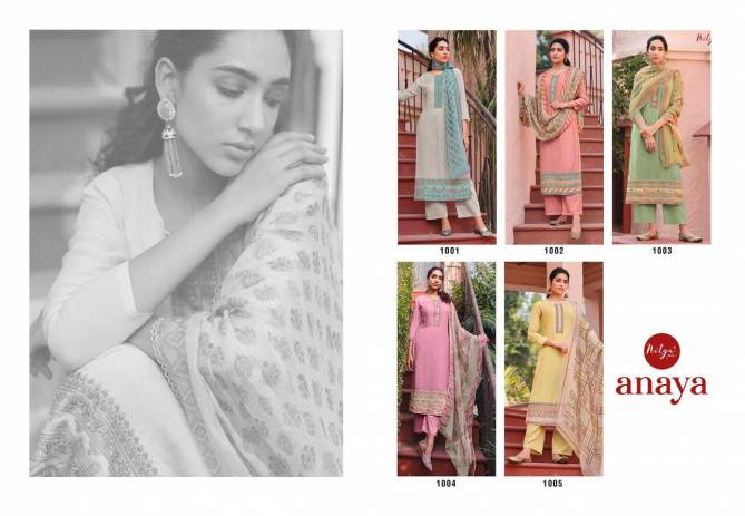 Lt Nitya Anaya Cotton Silk Printed Ethnic Wear Designer Dress Material Collection