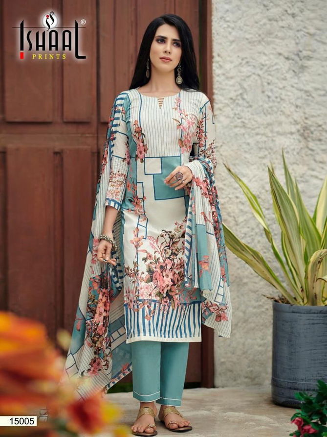 Ishaal Prints Gulmohar 15 Nx Casual Wear Lawn Cotton Dress Material Collection