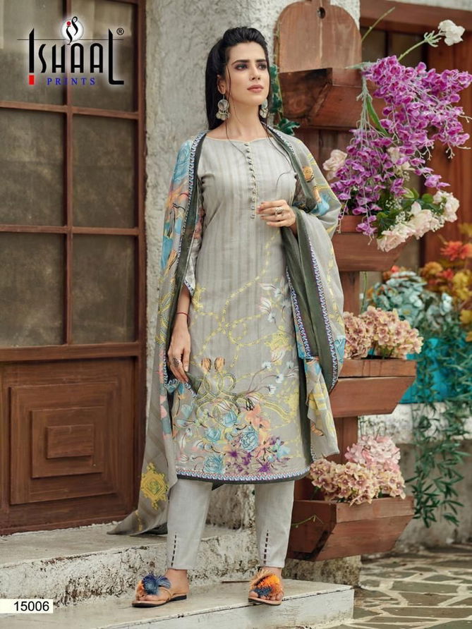 Ishaal Prints Gulmohar 15 Nx Casual Wear Lawn Cotton Dress Material Collection