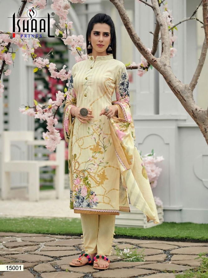 Ishaal Prints Gulmohar 15 Nx Casual Wear Lawn Cotton Dress Material Collection