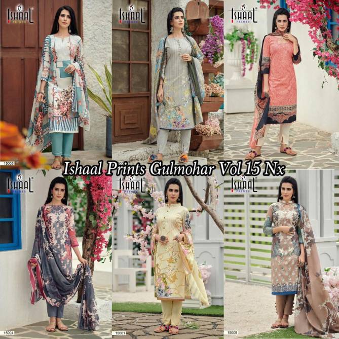 Ishaal Prints Gulmohar 15 Nx Casual Wear Lawn Cotton Dress Material Collection